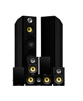 Fluance Signature HiFi Surround Sound Home Theater 7.0 Channel Speaker System including 3-Way Floorstanding Towers, Center Channel, and Rear