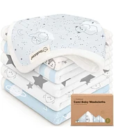 KeaBabies 6-Pack Cami Baby Washcloths for Newborn, Cotton Face Wash Cloths Babies, Soft & Absorbent Bath Towels