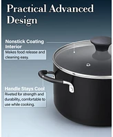 Cook N Home 6-qt Nonstick Aluminum Stockpot with Lid , Black