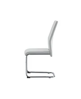 Upholstered Faux Leather Dining Side Chairs Set of 4 for Kitchen and Dining
