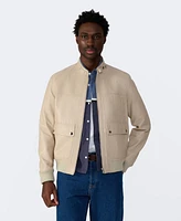 Furniq Uk Men's Men s Leather Bomber Jacket, Created for Macy