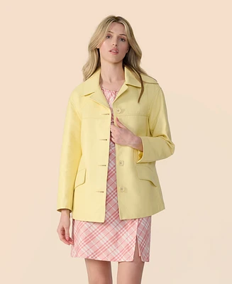 Furniq Uk Women's Mid-Length Leather Jacket, Created for Macy s