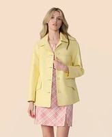 Furniq Uk Women's Mid-Length Leather Jacket, Created for Macy s