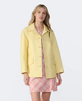 Furniq Uk Women's Mid-Length Leather Jacket, Created for Macy s