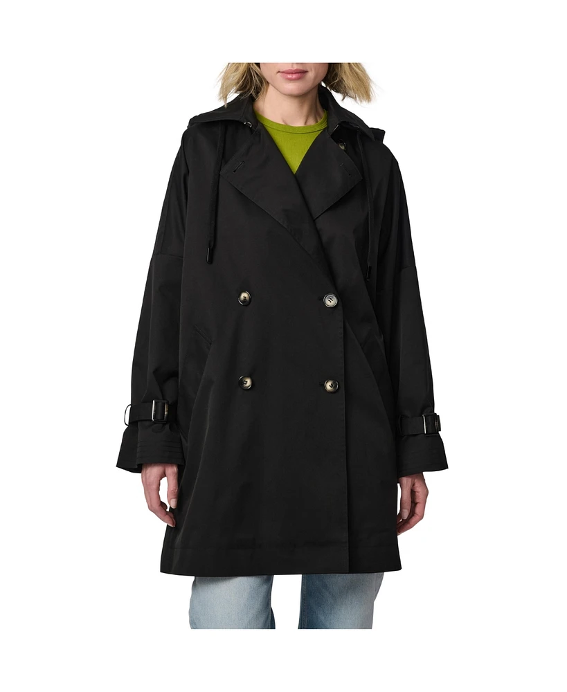 Bernardo Women's Double Breasted Poncho Trench