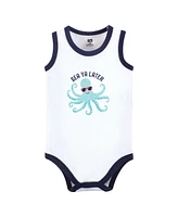 Hudson Baby Boys Bodysuit, Short and Sock, Sea Octopus