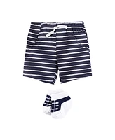 Hudson Baby Boys Bodysuit, Short and Sock