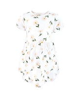 Hudson Baby Girls Cotton Dresses, Gold Sage Floral