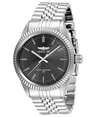Invicta Men's Specialty Quartz 3 Hand Charcoal Dial Watch