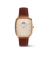 Daniel Wellington Men's Analog Brown Leather Watch, 32mm