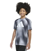 adidas Big Boys Short Sleeve Poly Motion Gradient T-Shirt