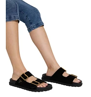 Guess Women's Fasten Double-Buckle Footbed Sandals