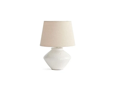 8.25" x 12" Marie Decorative Contemporary Ceramic Mini Table Desk Lamp w/ Linen Shade