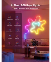 Lepro N1 Ai Smart Rgb Rope Lights, LightBeats Music Sync, Color Segment Diy, Voice Control Via App