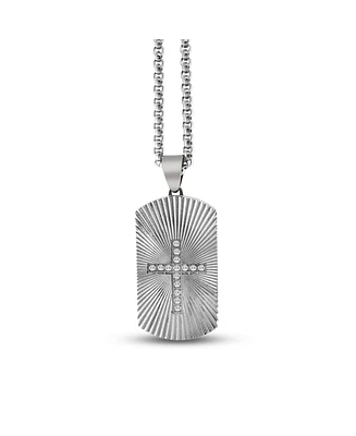 Anna Zuckerman Raylur Cross Dog Tag Necklace