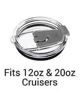 Lid: On The Go Spill Proof Tumbler Lid for12 & 20oz Cruisers