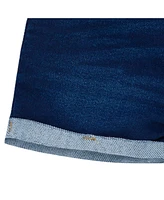 Gerber Baby Gender Neutral Cuffed Denim Shorts, Dark Wash