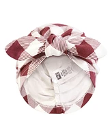Hudson Baby Baby Girls Hudson Turban Cotton Headwraps, Acorn Botanical, 0-24 Months