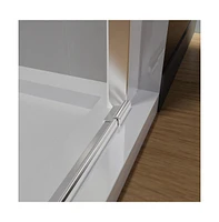 Zachvo Pivot Frameless Shower Door with Clear Glass