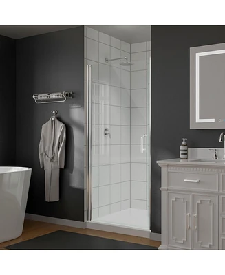 Zachvo Pivot Frameless Shower Door with Clear Glass