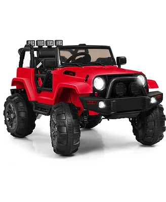 12V Electric Ride On Truck with Parental Remote Control and Led Lights