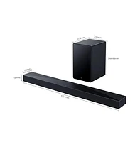 5.1 Channel High-End Home Theater Soundbar with Wireless Subwoofer