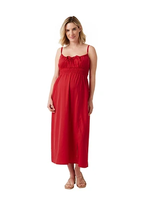 Ingrid + Isabel Maternity Ingrid + Isabel Amalfi Midi Dress Red M