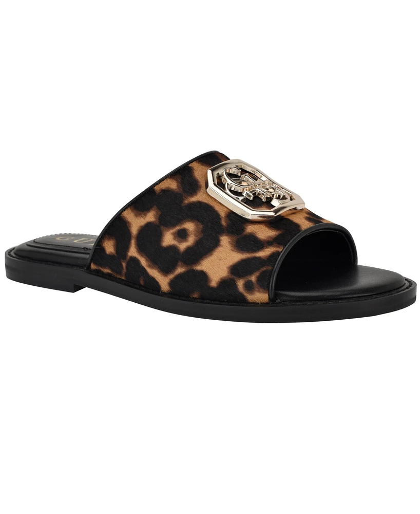 Guess Women's Graysie Quattro G Embellished Flat Sandal
