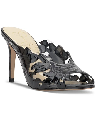 Jessica Simpson Women's Justera Cutout Floral Mules