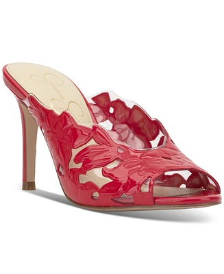 Jessica Simpson Women's Justera Cutout Floral Mules