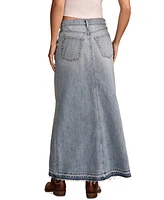 Lucky Brand Women's Zipper Denim Maxi Skirt