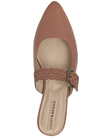 Lucky Brand Women's Nicona Eyelet Buckle Mule Flats