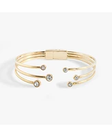 Multi Crystal Hinge Cuff