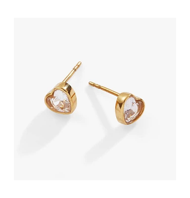 Crystal Heart Mini Studs