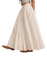 Lucky Brand Women's Broomstick Cotton Maxi Skirt