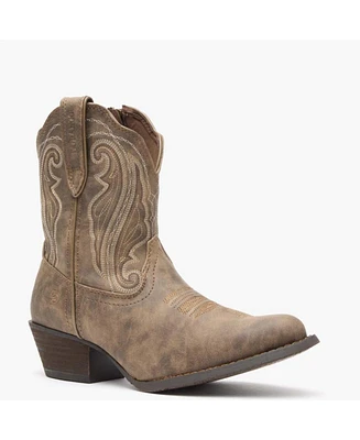 Crush by Durango Women's Distressed Shortie Western Boot