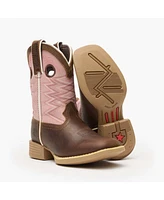 Durango Boys Lil' Rebel Pro Kids Dark Chestnut Bubble Gum Western Boot