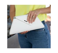 Susu White Purse Leather Clutch Bag Crossbody Evening Purse Unique Women's Handbag