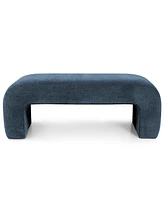 47" Velvet Upholstered Waterfall Bench, Modern Bed Bench for Living Room or Entryway-Maison Boucle