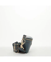 Susu Chest Sling Bag Shoulder Sling Bag Small Blue Leather Crossbody Sling Bag