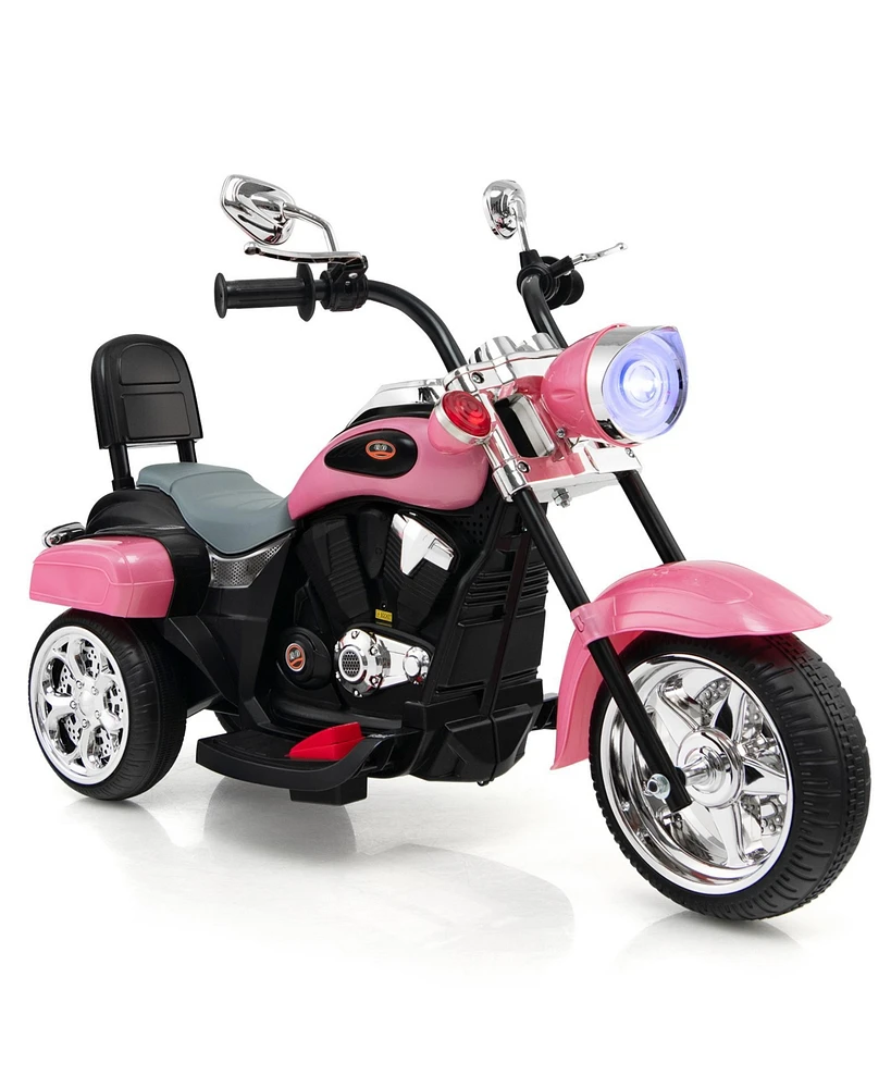 6V Powered Toddler 3-Wheel Motorbike Ride On Toy with Horn and Headlight