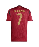 Adidas Men's Kevin De Bruyne Burgundy Belgium National Team 2024 Home Replica Player Jersey