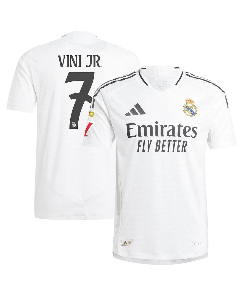 Adidas Men's Vini Jr. White Real Madrid 2024/25 Home Authentic Player Jersey