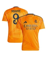 Adidas Men's Kylian Mbappe Orange Real Madrid 2024/25 Away Replica Player Jersey