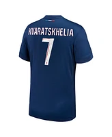 Nike Big Boys and Girls Khvicha Kvaratskhelia Navy Paris Saint-Germain 2024/25 Home Replica Player Jersey