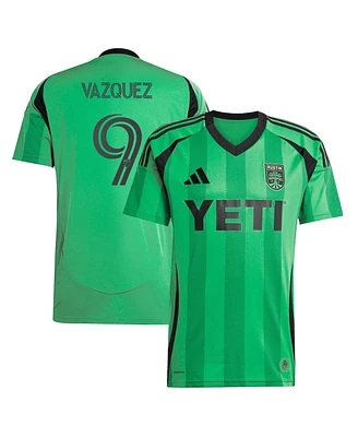 Adidas Men's Brandon Vazquez Green Austin Fc 2025 The Heartbeat Kit Replica Player Jersey