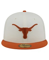 New Era Men's Cream Texas Longhorns Chrome 59FIFTY Fitted Hat