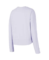 Concepts Sport Women's Light Purple Clemson Tigers Elevation Tri-Blend Long Sleeve Top and Shorts Set
