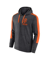 Fanatics Men's Heather Charcoal San Francisco Giants Gains Fleece Full-Zip Hoodie