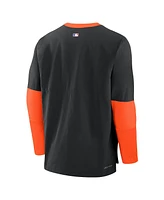 Nike Men's Black/Orange San Francisco Giants 2025 City Connect Authentic Collection Lightweight Player Tri-Blend Performance Long Sleeve T-Shirt